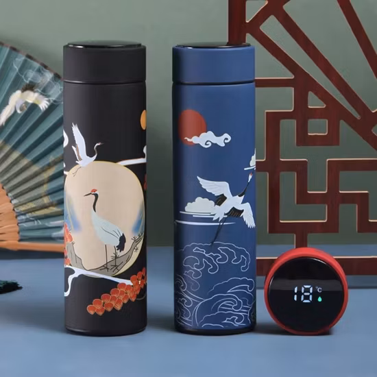 Stainless Steel Vacuum Smart Sport Flask with Temperature Display Insulated Stainless Steel Water Flask with LED Display Showing