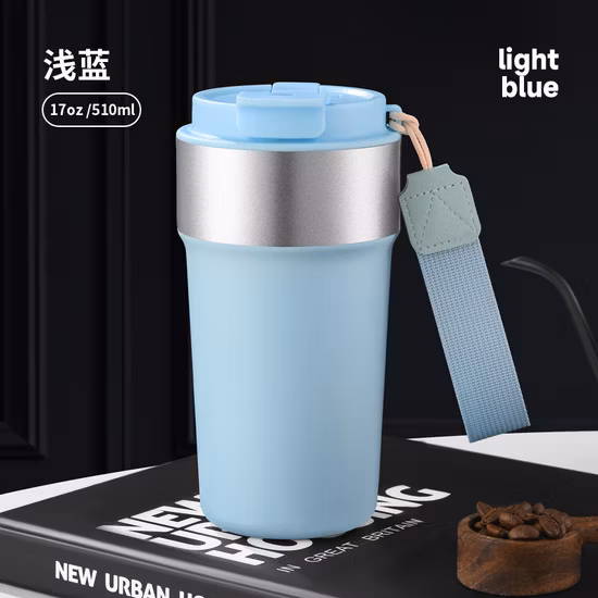 Double Wall Drinking Cup Sports Water Bottle with Straw Lid Stainless Steel Travel Coffee Mug